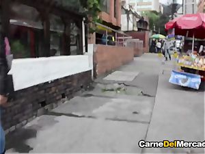CarneDelMercado - ash-blonde Latina nubile fucked upside down