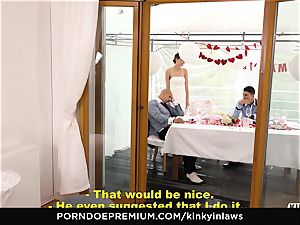 insane INLAWS - euro bride poked deep by stepson