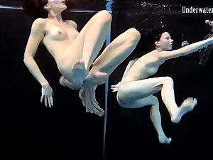 2 nymphs swim and get nude splendid