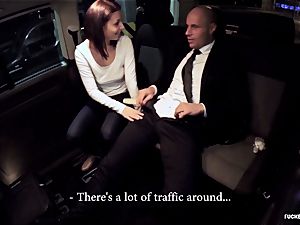 boinked IN TRAFFIC - super-hot car fuck with killer Czech babe